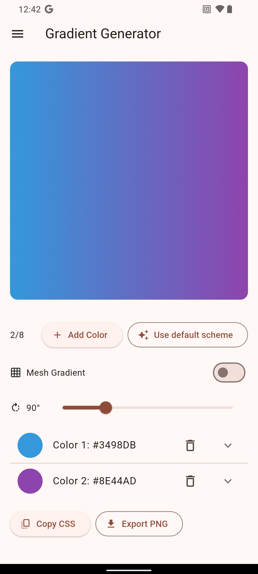 ColorBox screenshot: conversions